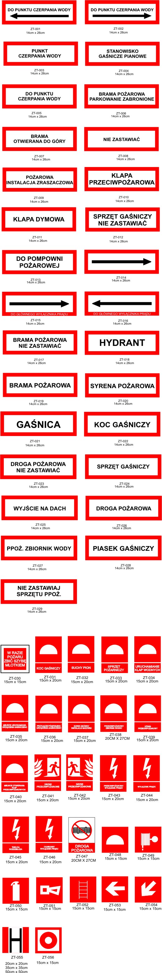 znaki przeciw pożarowe Poznań